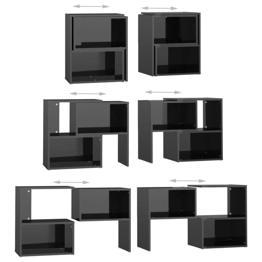 Tv-Benk Høyglans Svart 104X30X52 Cm Konstruert Tre