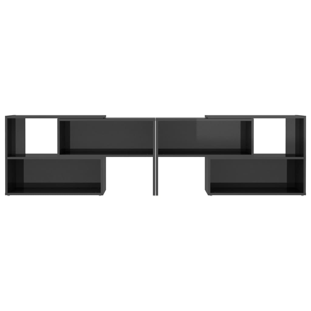 Tv-Benk Høyglans Grå 149X30X52 Cm Konstruert Tre