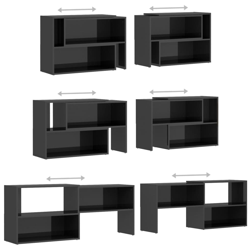 Tv-Benk Høyglans Grå 149X30X52 Cm Konstruert Tre