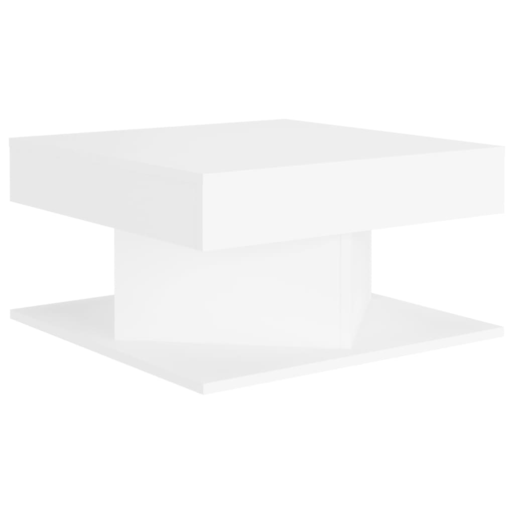 Salongbord Hvit 57X57X30 Cm Konstruert Tre