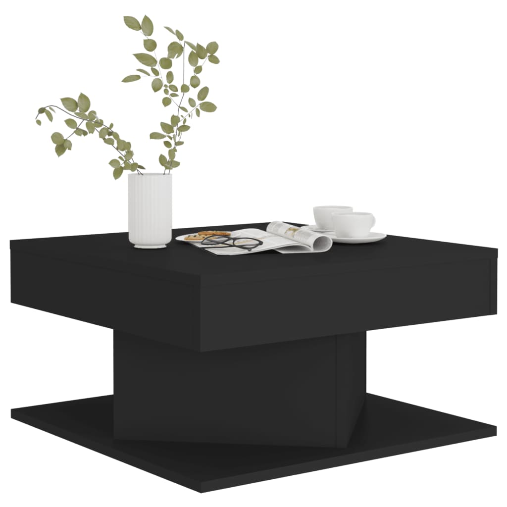 Salongbord Svart 57X57X30 Cm Konstruert Tre