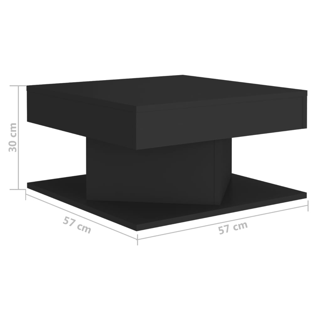 Salongbord Svart 57X57X30 Cm Konstruert Tre