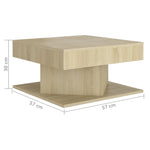 Salongbord Sonoma Eik 57X57X30 Cm Konstruert Tre
