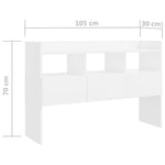 Skjenk Hvit 105X30X70 Cm Konstruert Tre