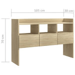 Skjenk Sonoma Eik 105X30X70 Cm Konstruert Tre