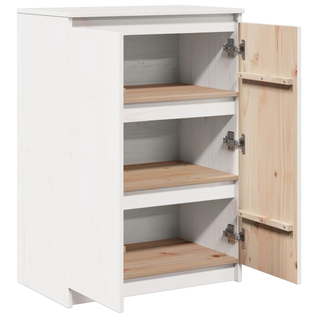 Skjenk 60X36X84 Cm Heltre Furu Hvit
