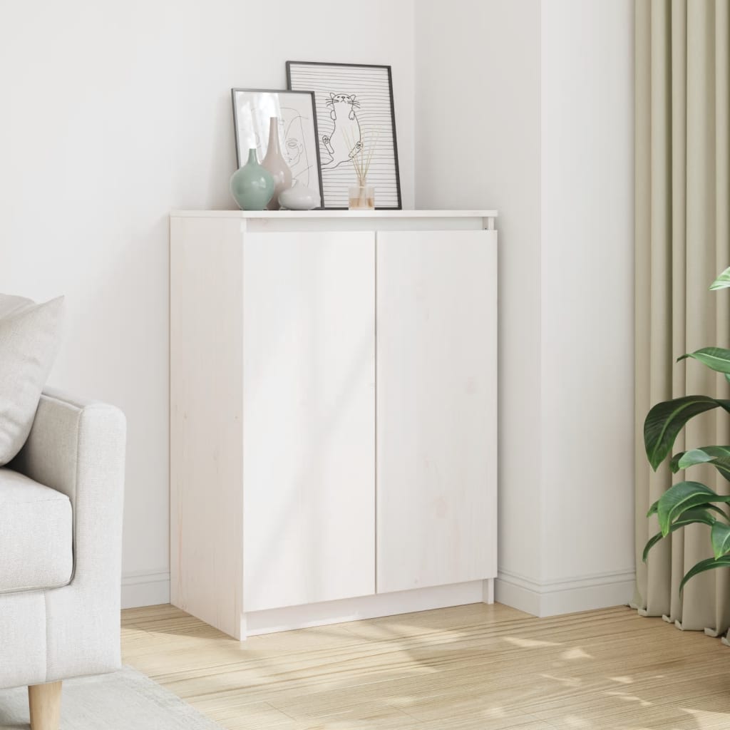 Skjenk 60X36X84 Cm Heltre Furu Hvit