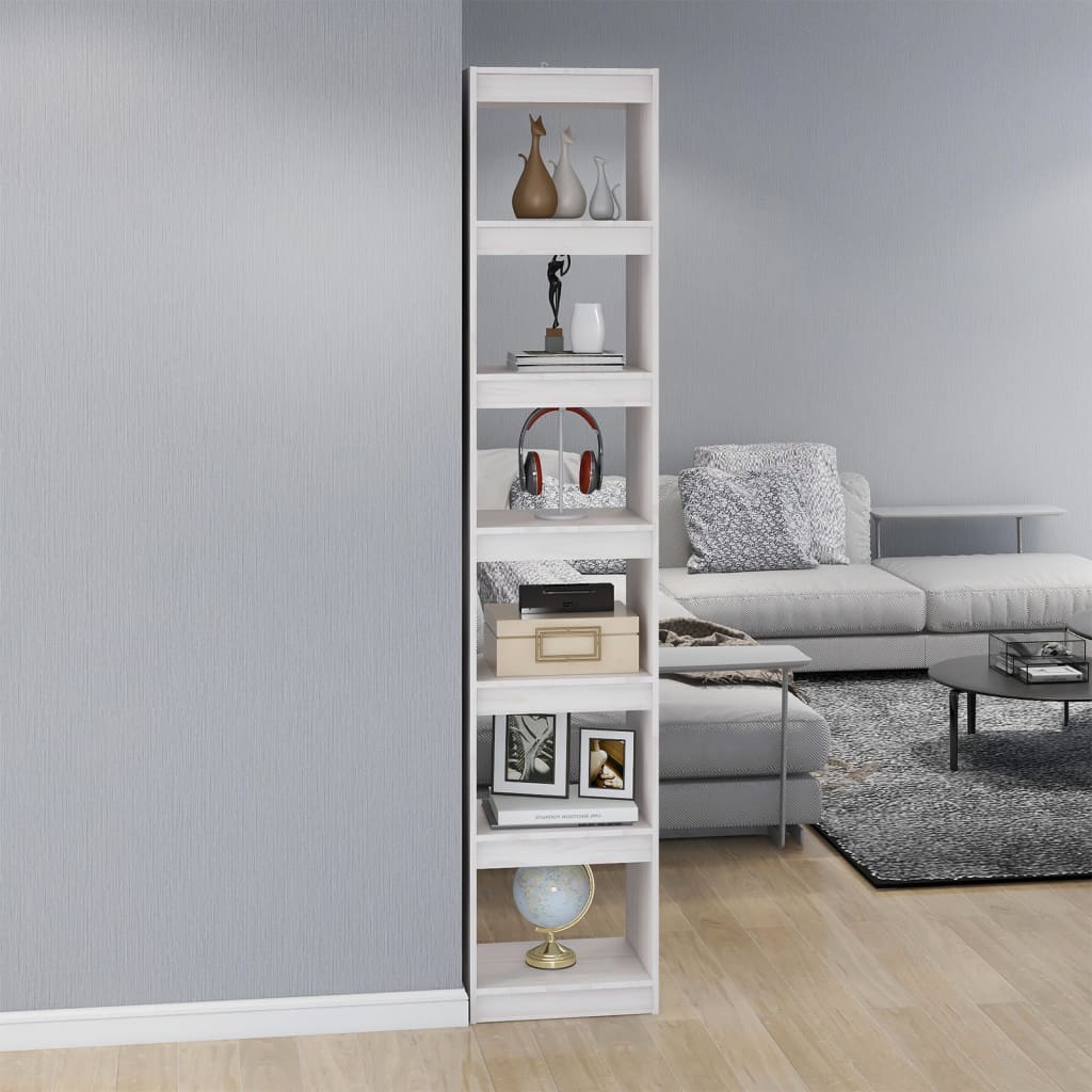 Bokhylle/Romdeler Hvit 40X30X199 Cm Heltre Furu