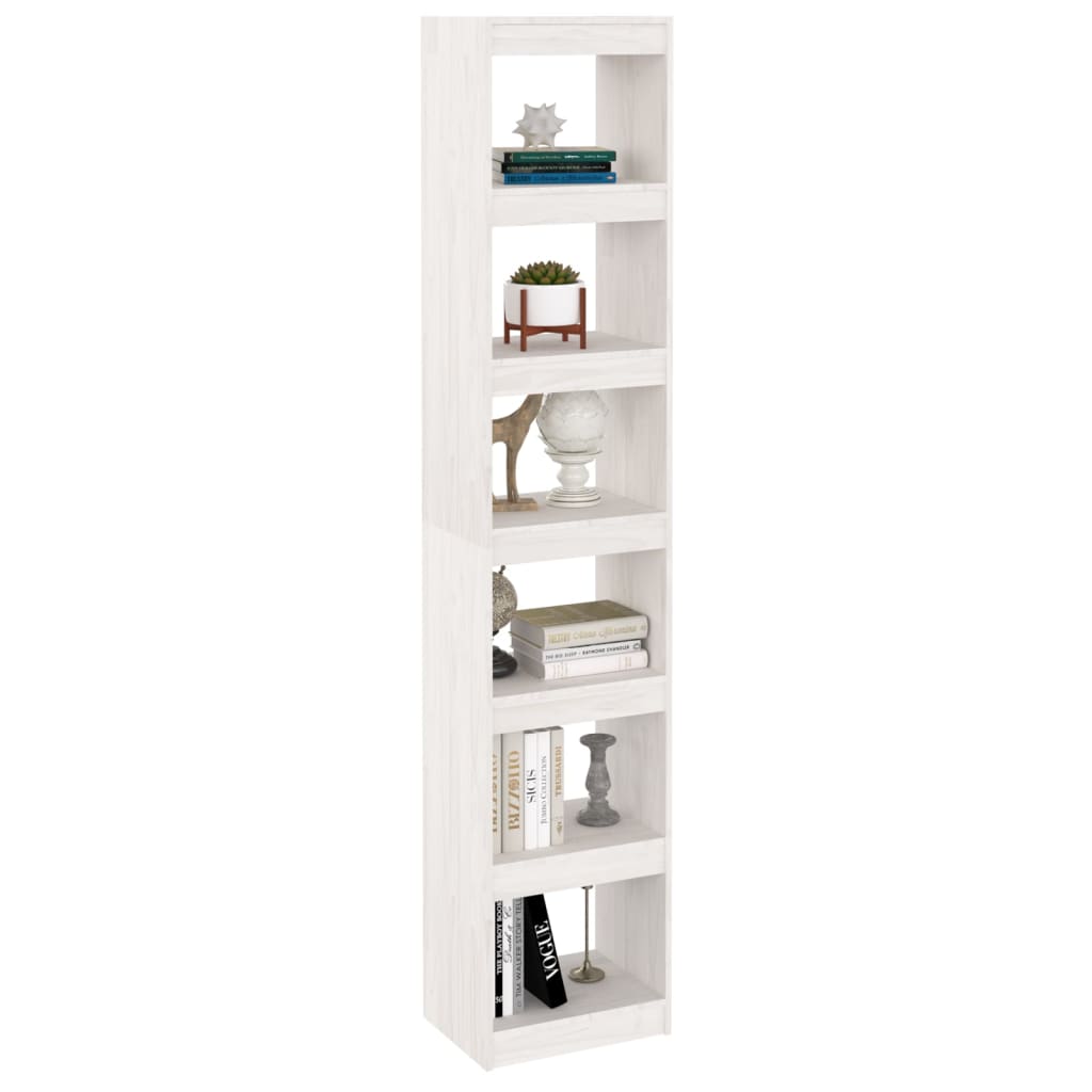 Bokhylle/Romdeler Hvit 40X30X199 Cm Heltre Furu