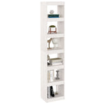 Bokhylle/Romdeler Hvit 40X30X199 Cm Heltre Furu