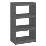 Bokhylle/Romdeler Grå 60X30X103,5 Cm Heltre Furu