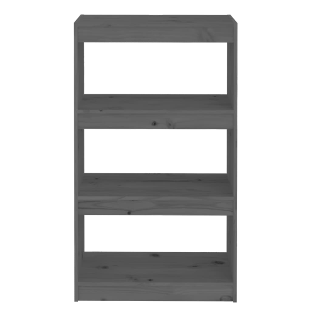 Bokhylle/Romdeler Grå 60X30X103,5 Cm Heltre Furu