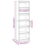 Bokhylle/Romdeler 60X30X199,5 Cm Heltre Furu