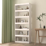 Bokhylle/Romdeler Hvit 80X30X199,5 Cm Heltre Furu