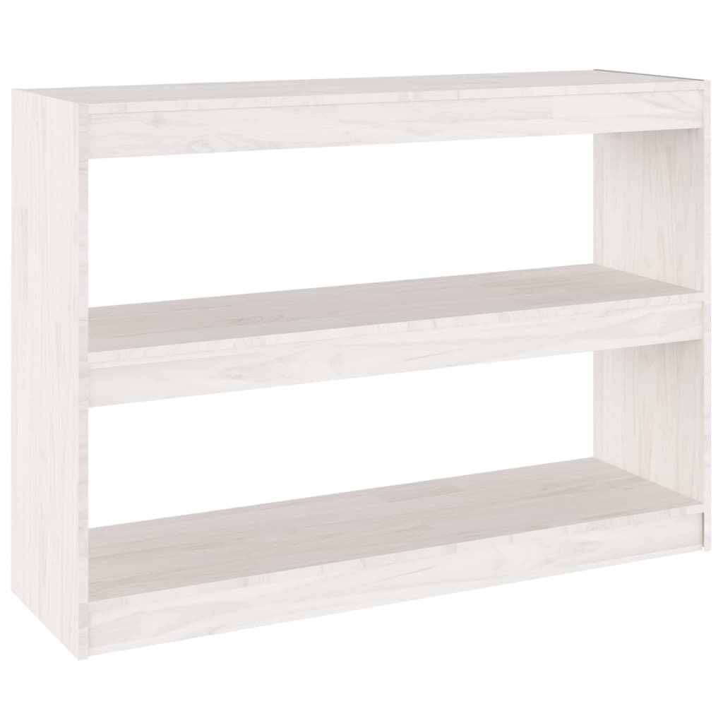 Bokhylle/Romdeler Hvit 100X30X71,5 Cm Furu