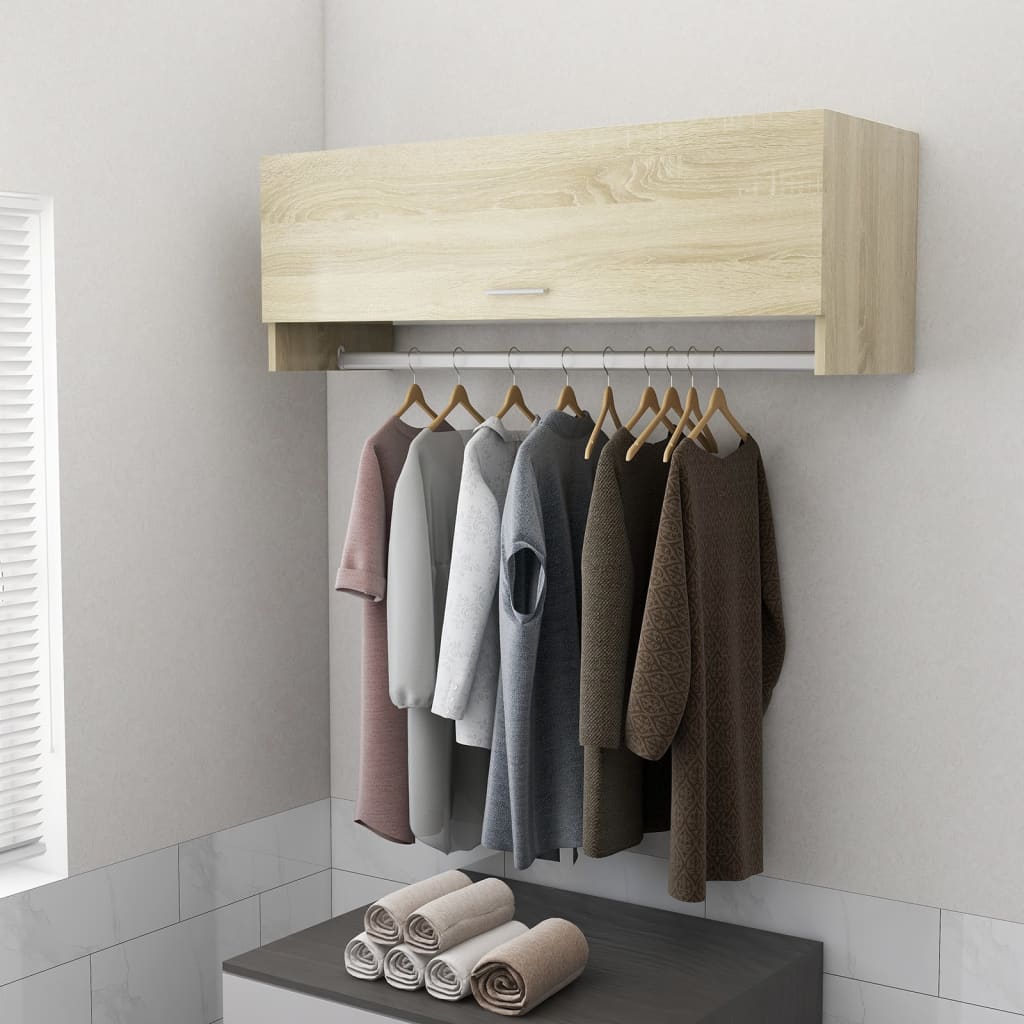 Garderobe Sonoma Eik 100X32,5X35 Cm Konstruert Tre