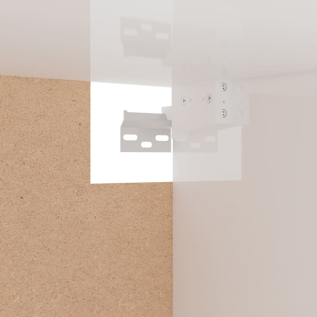 Garderobe Høyglans Hvit 100X32,5X35 Cm Konstruert Tre