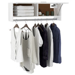 Garderobe Høyglans Hvit 100X32,5X35 Cm Konstruert Tre
