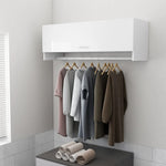 Garderobe Høyglans Hvit 100X32,5X35 Cm Konstruert Tre