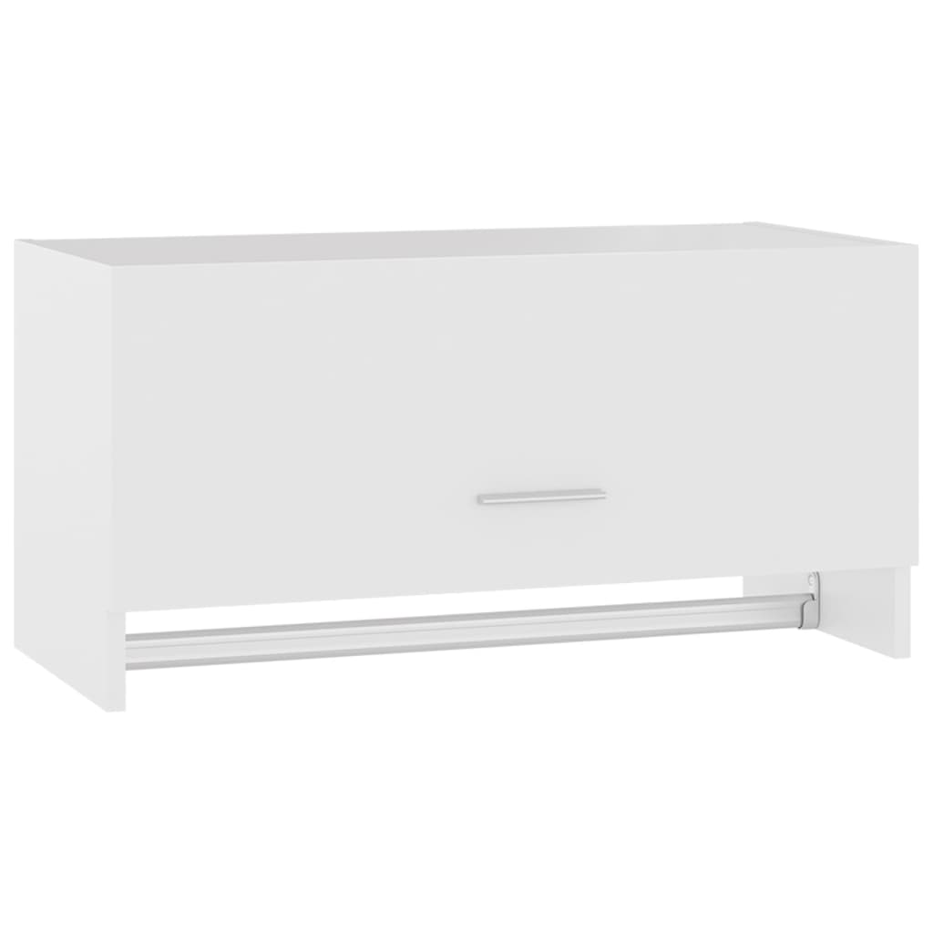 Garderobe Hvit 70X32,5X35 Cm Konstruert Tre