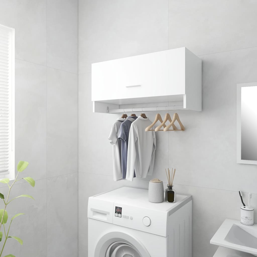 Garderobe Hvit 70X32,5X35 Cm Konstruert Tre