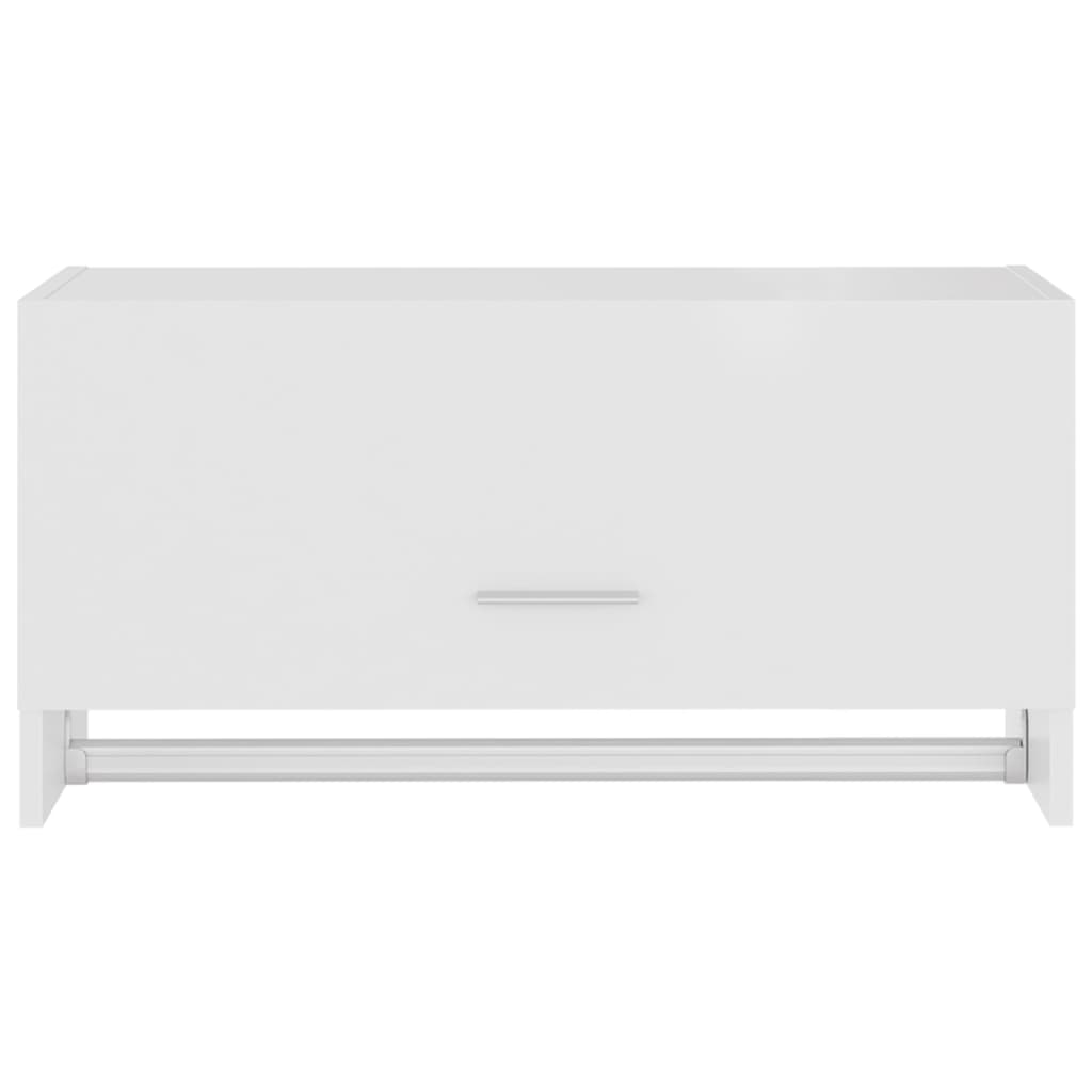 Garderobe Hvit 70X32,5X35 Cm Konstruert Tre