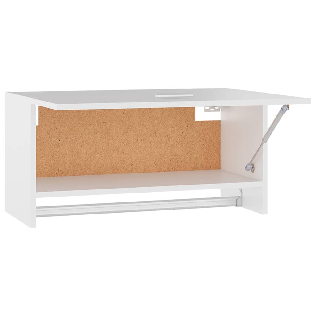 Garderobe Hvit 70X32,5X35 Cm Konstruert Tre