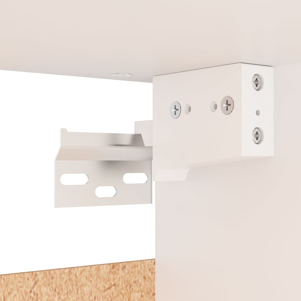 Garderobe Hvit 70X32,5X35 Cm Konstruert Tre