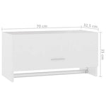Garderobe Hvit 70X32,5X35 Cm Konstruert Tre
