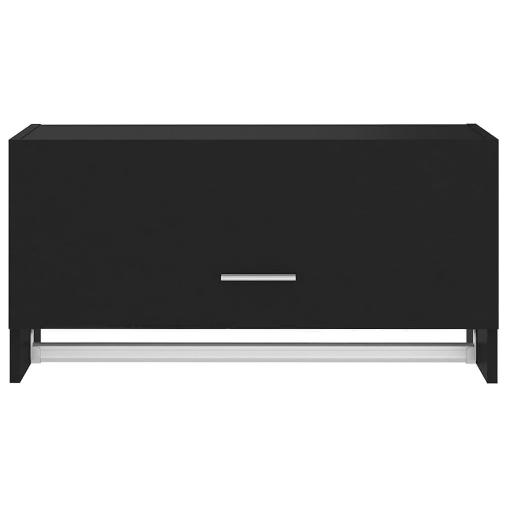 Garderobe Svart 70X32,5X35 Cm Konstruert Tre