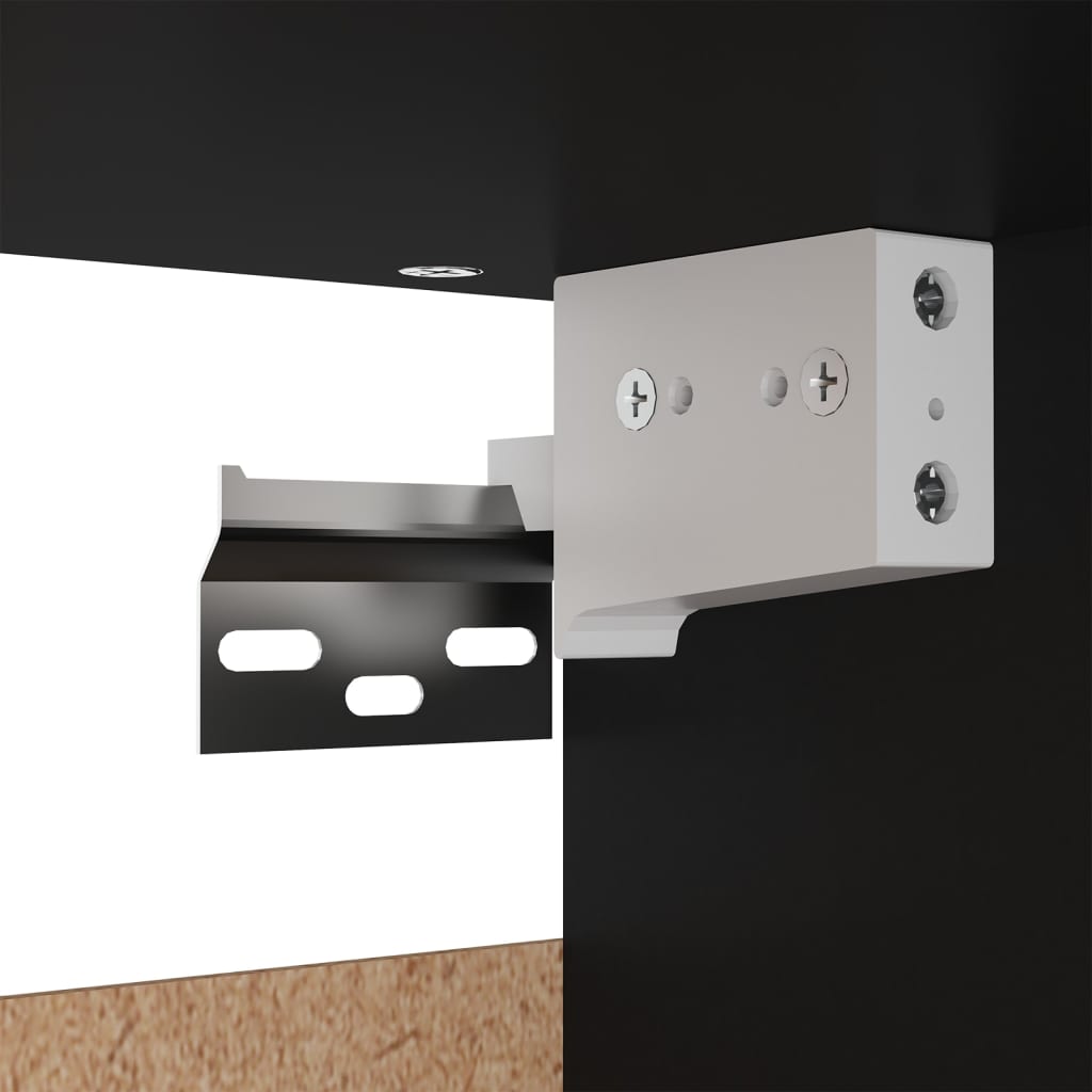 Garderobe Svart 70X32,5X35 Cm Konstruert Tre