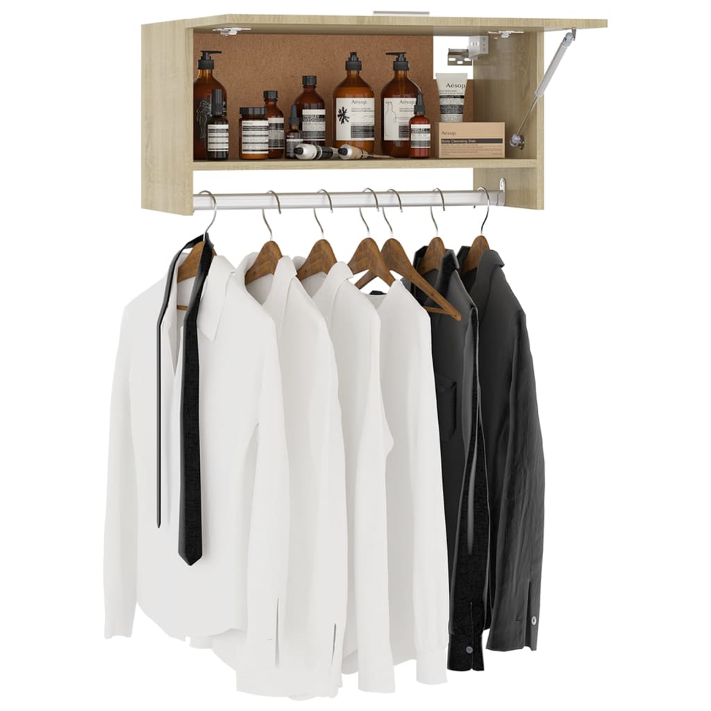 Garderobe Sonoma Eik 70X32,5X35 Cm Konstruert Tre