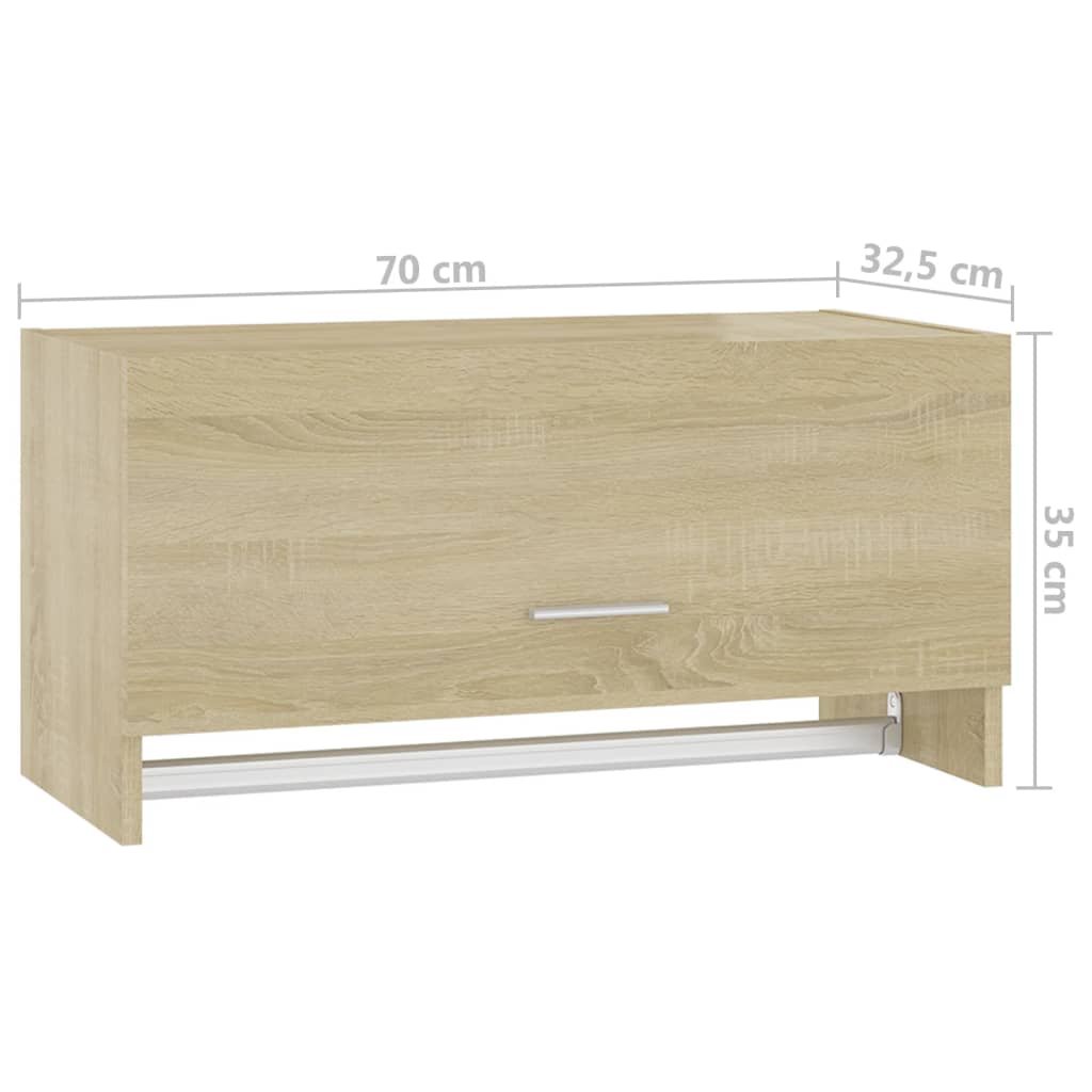 Garderobe Sonoma Eik 70X32,5X35 Cm Konstruert Tre