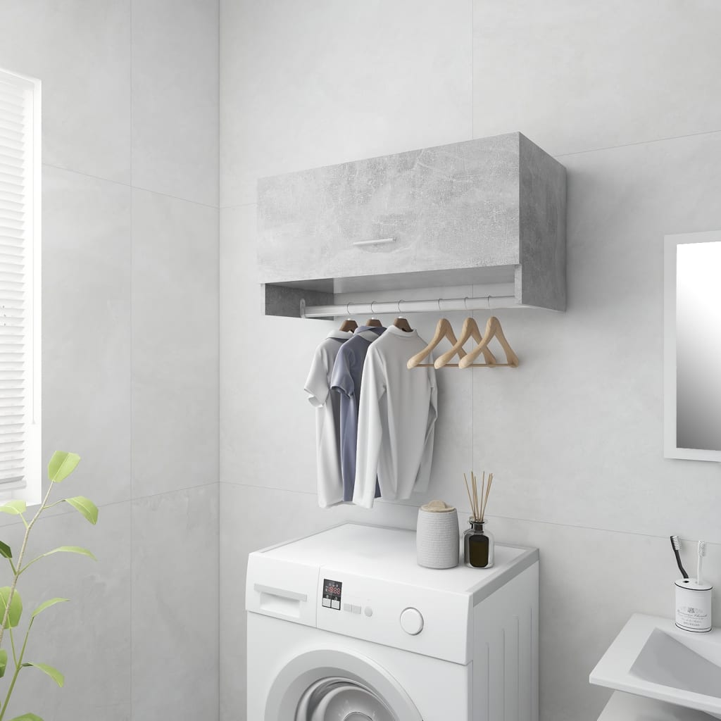 Garderobe Betonggrå 70X32,5X35 Cm Konstruert Tre