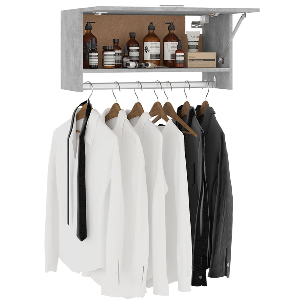 Garderobe Betonggrå 70X32,5X35 Cm Konstruert Tre