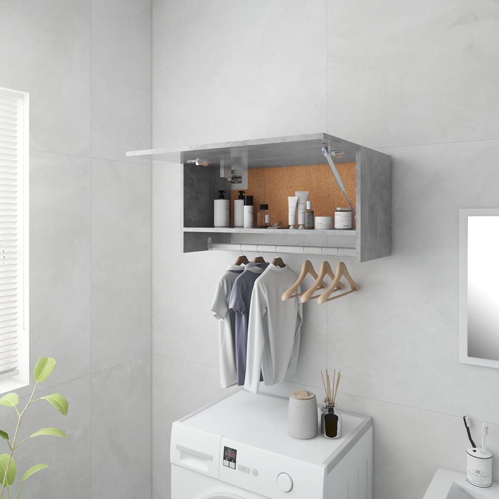 Garderobe Betonggrå 70X32,5X35 Cm Konstruert Tre