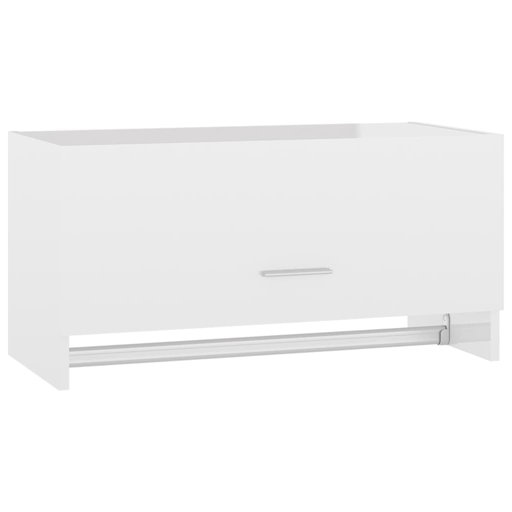 Garderobe Høyglans Hvit 70X32,5X35 Cm Konstruert Tre