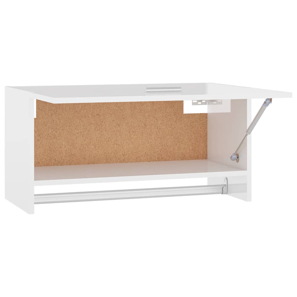 Garderobe Høyglans Hvit 70X32,5X35 Cm Konstruert Tre
