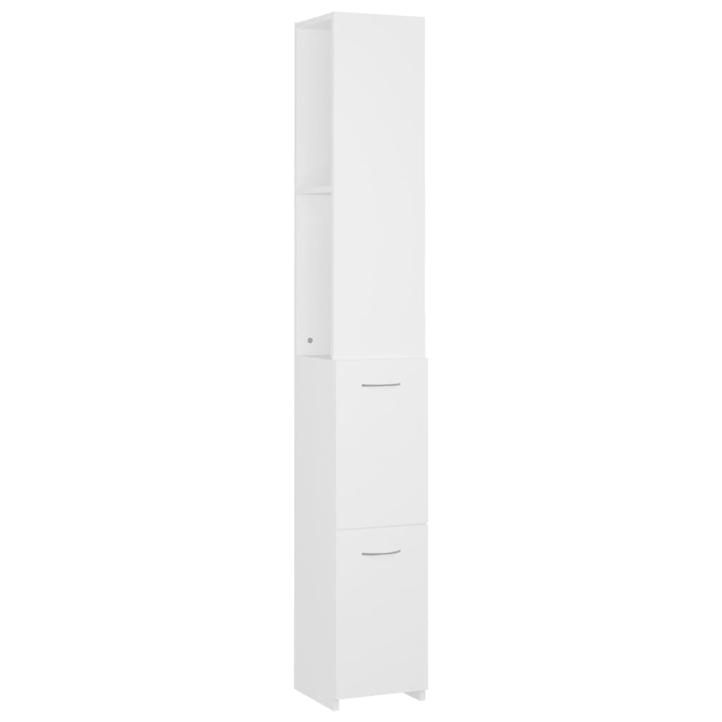 Baderomsskap Hvit 25X26,5X170 Cm Konstruert Tre