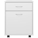 Rulleskap Hvit 45X38X54 Cm Konstruert Tre