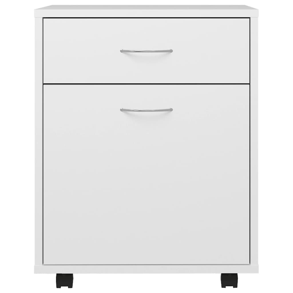 Rulleskap Hvit 45X38X54 Cm Konstruert Tre