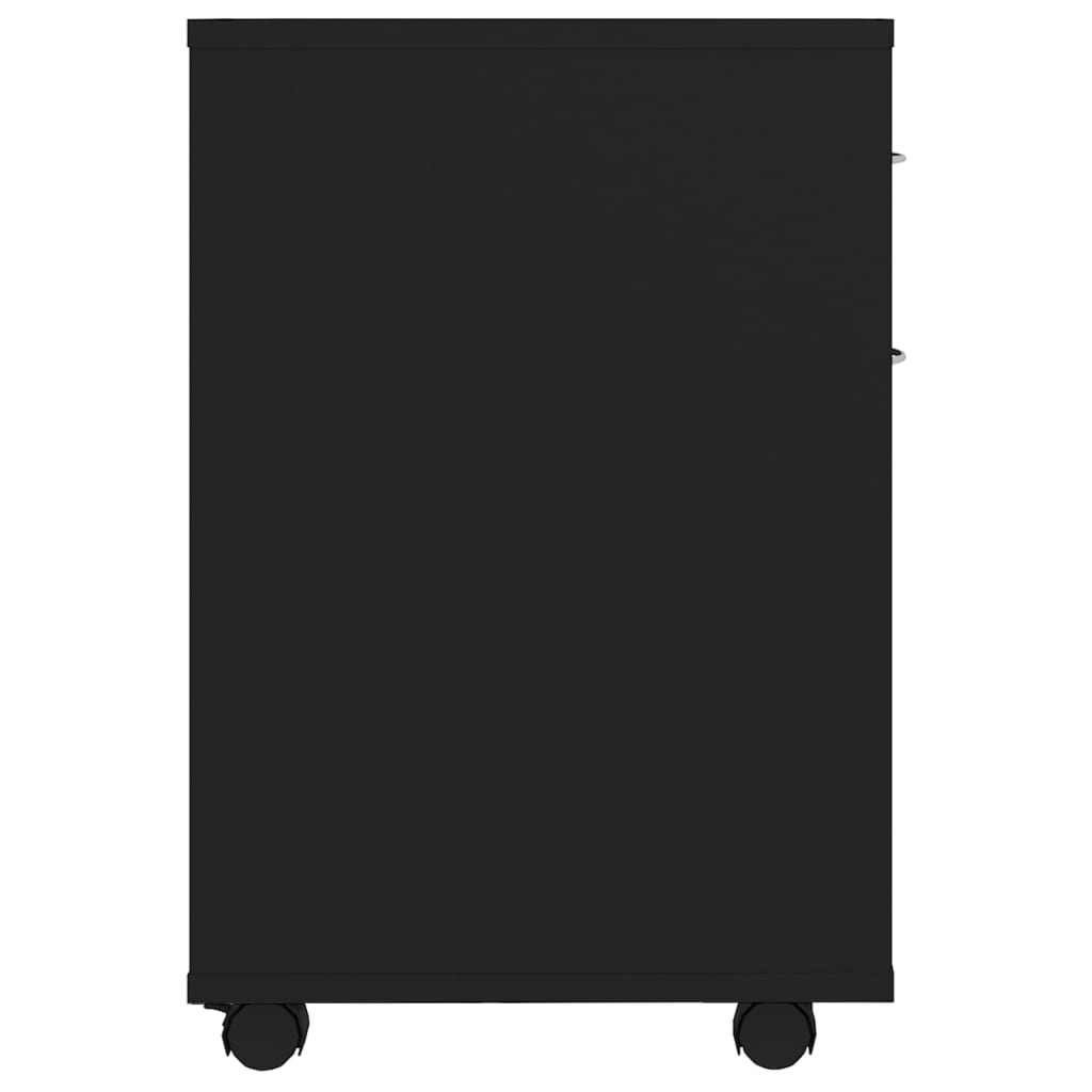 Rulleskap Svart 45X38X54 Cm Konstruert Tre