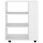 Rulleskap Hvit 60X35X75 Cm Konstruert Tre
