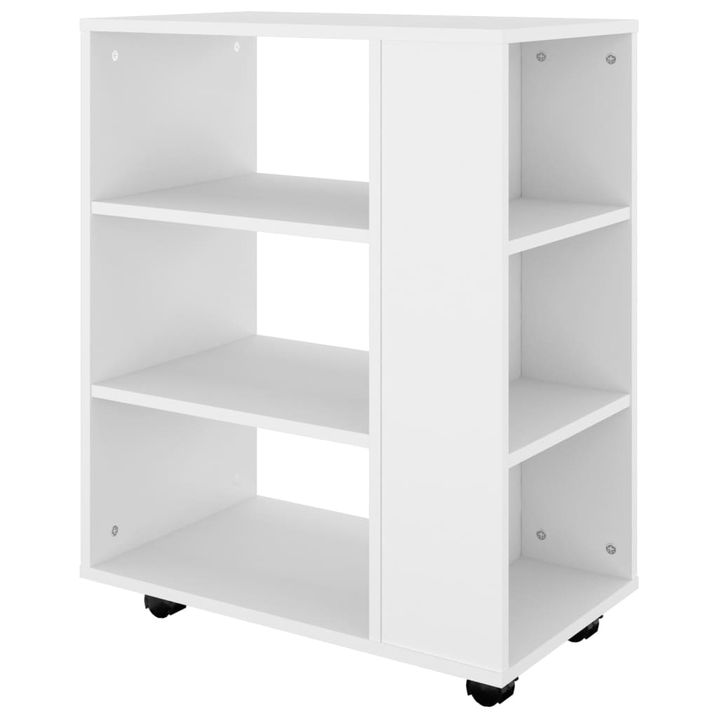 Rulleskap Hvit 60X35X75 Cm Konstruert Tre