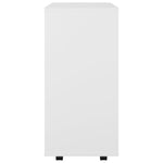 Rulleskap Hvit 60X35X75 Cm Konstruert Tre