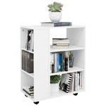 Rulleskap Hvit 60X35X75 Cm Konstruert Tre