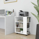 Rulleskap Hvit 60X35X75 Cm Konstruert Tre