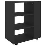 Rulleskap Svart 60X35X75 Cm Konstruert Tre