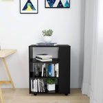 Rulleskap Svart 60X35X75 Cm Konstruert Tre