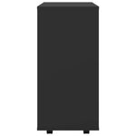 Rulleskap Svart 60X35X75 Cm Konstruert Tre